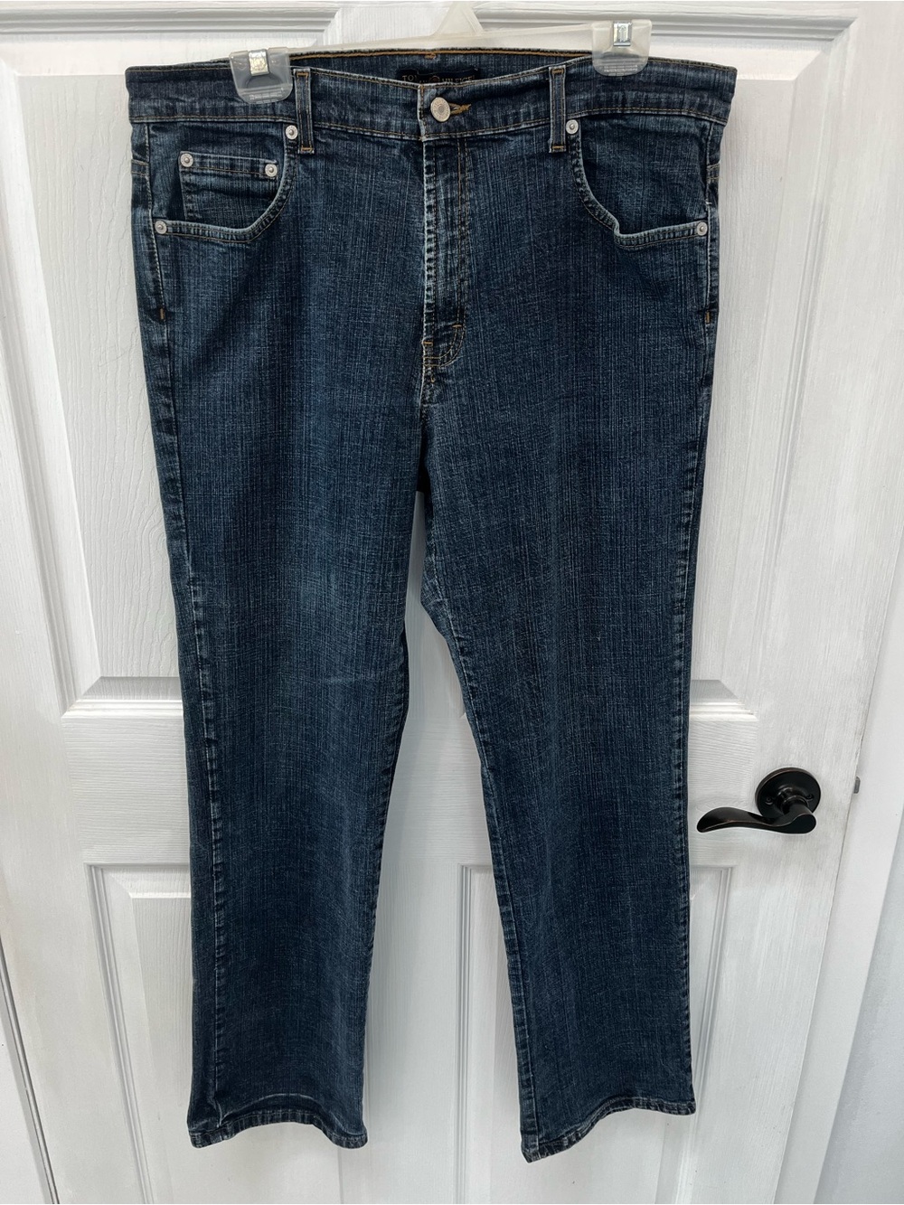VTG 90s Tommy Hilfiger Jeans Mens 38 Made In Canada Dark Wash Straight Leg